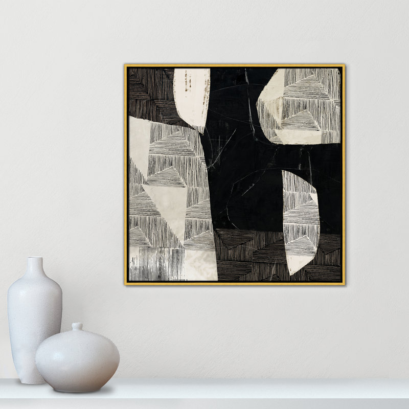 Impression Tangled Darkness Tangled Darkness par Casa Fine Arts, H 31,5 po x l 31,5 po x P 2 po, Toile avec cadre flottant or