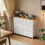 7-Drawer Metal Frame with Fabric Drawers