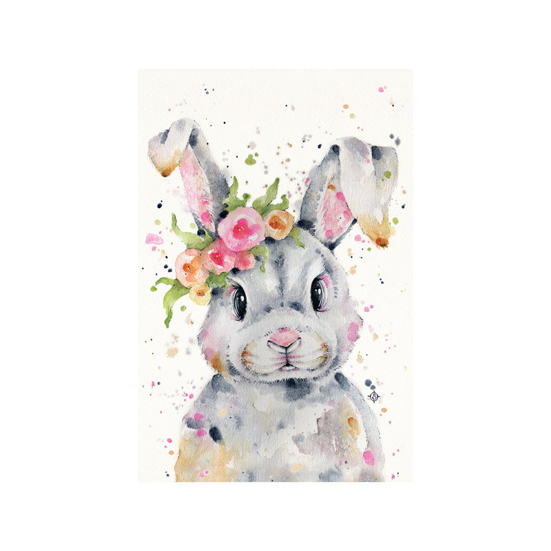 Little Miss Bunny by Sillier Than Sally - Wrapped Canvas Giclée Art Print, 152.5 cm H x 101.5 cm W