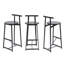 Ensemble de 3 tabourets de bar 27 "H 27" avec repose-pieds et chaises de cuisine modernes pour comptoir-1600554956