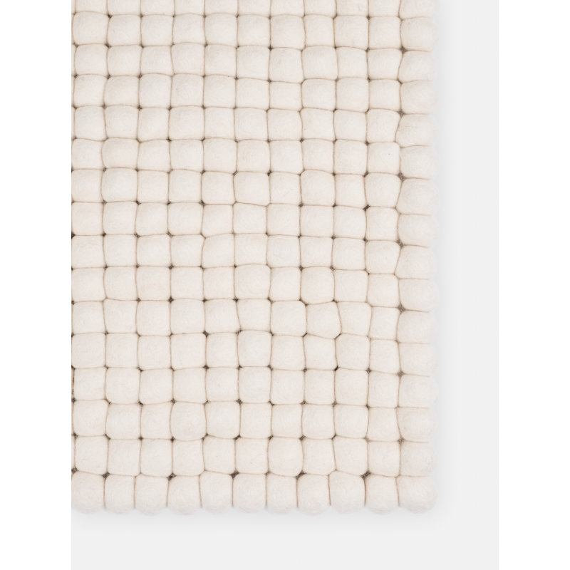 Solid Colour Wool Hand Woven Area Rug, Rectangle 70 x 100cm