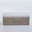 Banc de rangement rembourré à plateau rabattable / base en bois / rustique / maison de campagne moderne / neutre / scandinave / toile ivoire texturée chenille et bois de chêne classique clair chêne rustique