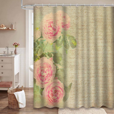 Vintage Flowers Roses Victorian Floral Retro Style Grunge Old with 12 Hooks