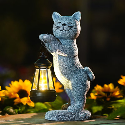 Statues de chat pour décor de jardin: sculpture d'extérieur pour terrasse de jardin - cadeaux pour maman grand-mère