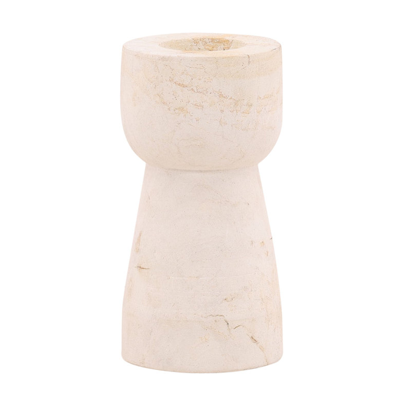Yann 8'' H Stone Tabletop Candlestick
