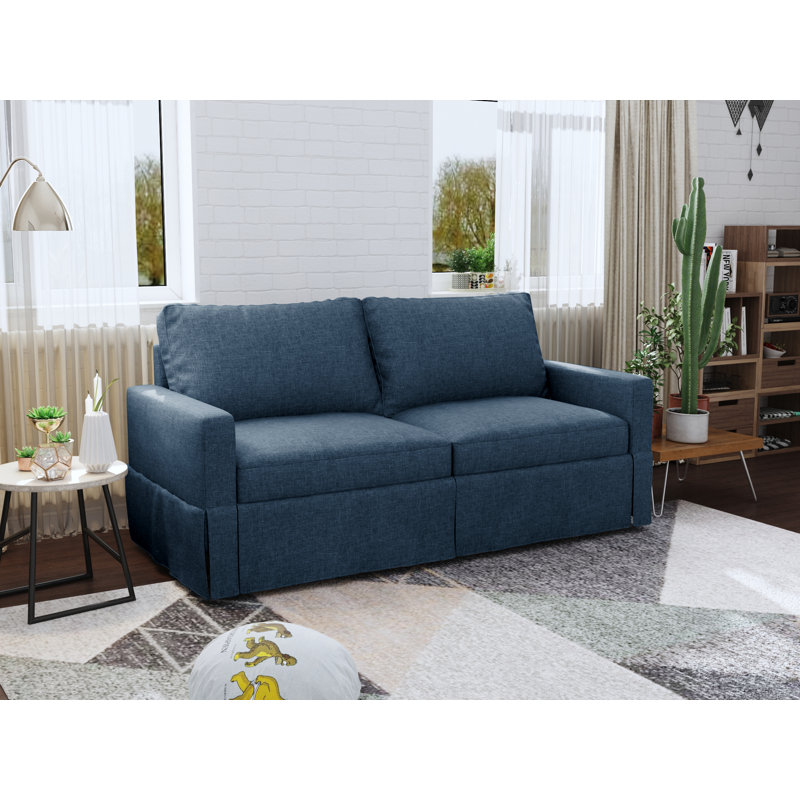 Upholstered 70'' Sofa, Steel Blue 100% Polyester