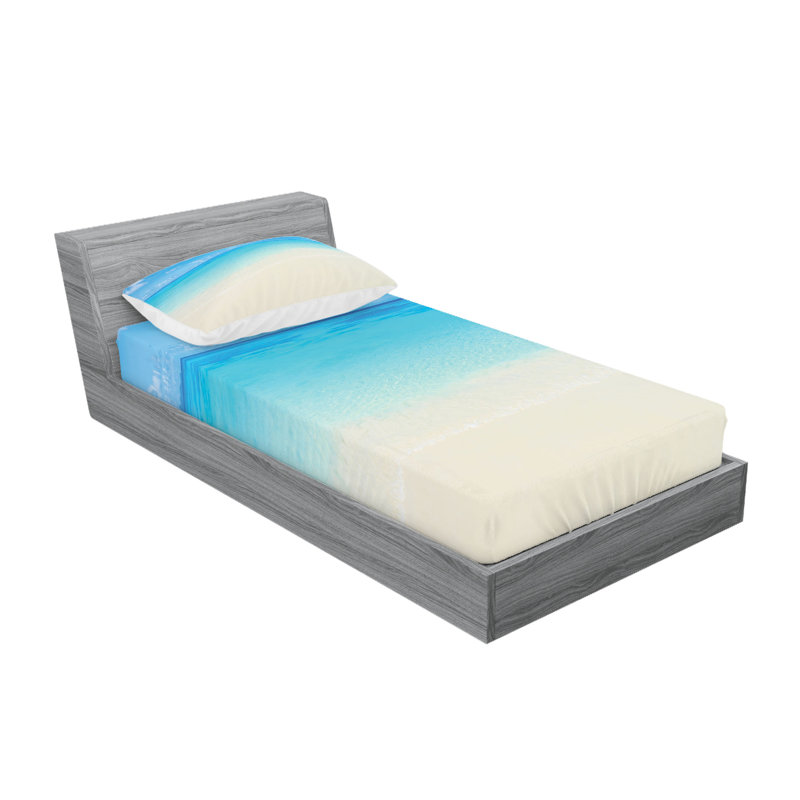 Drap-housse et coussin décoratif Ambesonne, Ensemble de draps pour lit simple + 3 pièces supp