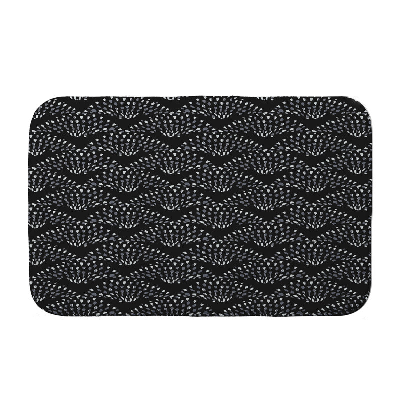 Tapis de bain Glenwood, l 17 po x L 24 po, Noir