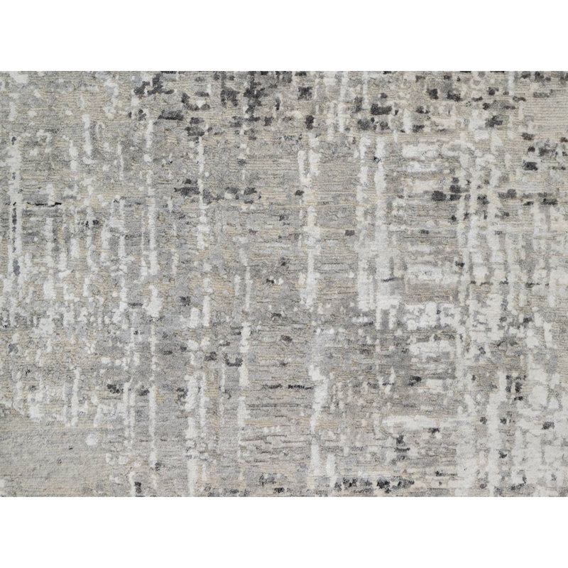 Tapis gris en laine naturelle nouée à la main 8 pi x 10 pi 2 po CC1090A3432D41209843CCBF429E7216