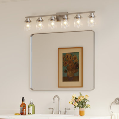 Miroir mural de salle de bain en verre trempé et aluminium