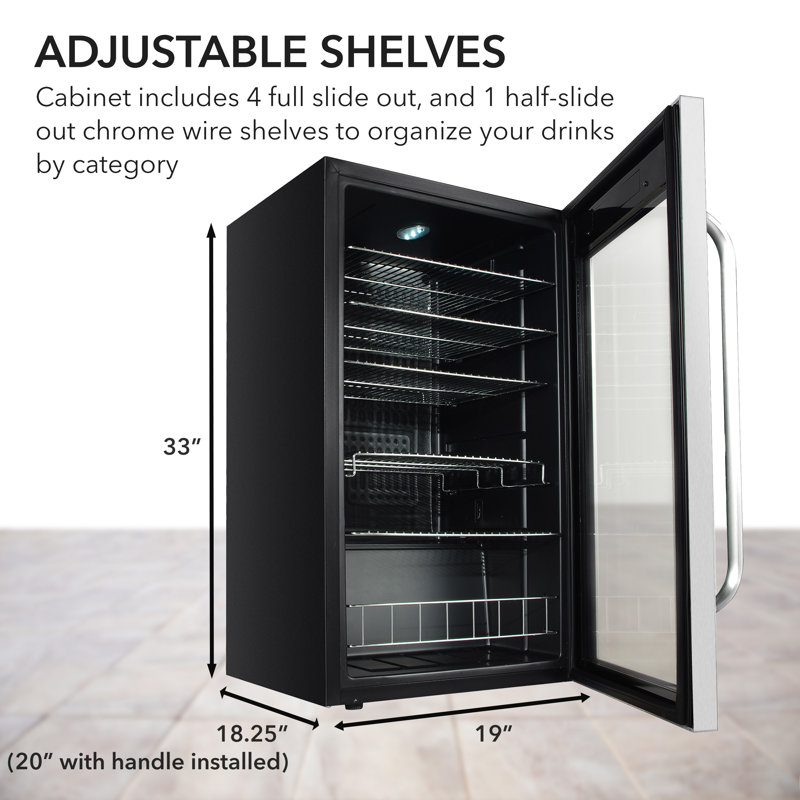 Whynter 136 Cans Freestanding Beverage Refrigerator with Digital Control