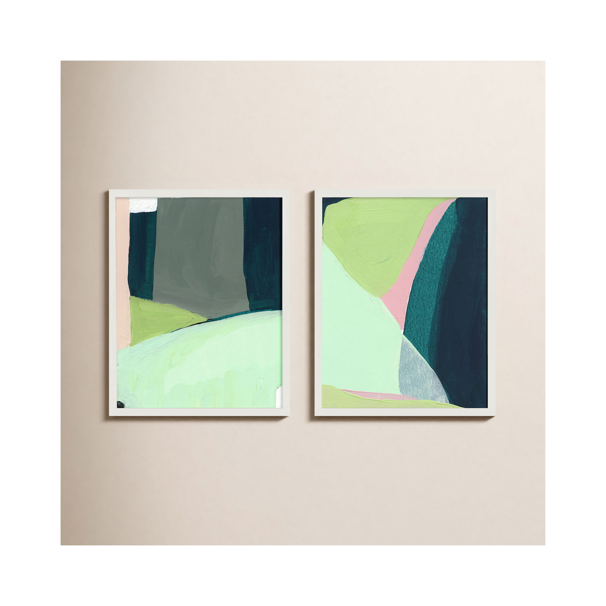Into The Hills by Andrea Stokes, White Framed, 30" W x 38" H