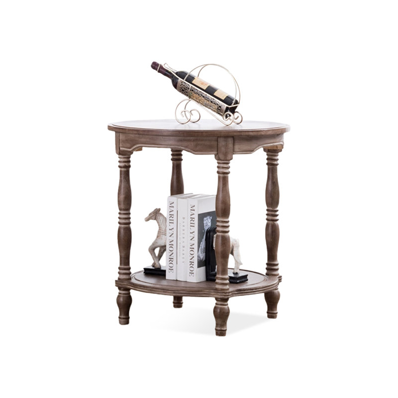 Modern Solid Wood End Table, 25.59" H x 19.69" W x 19.69" D
