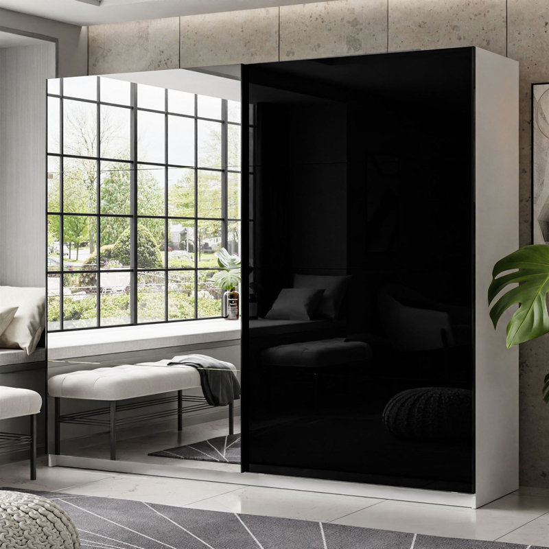 Laleh 2 Door Sliding Wardrobe, 215cm H x 244cm W x 62cm D