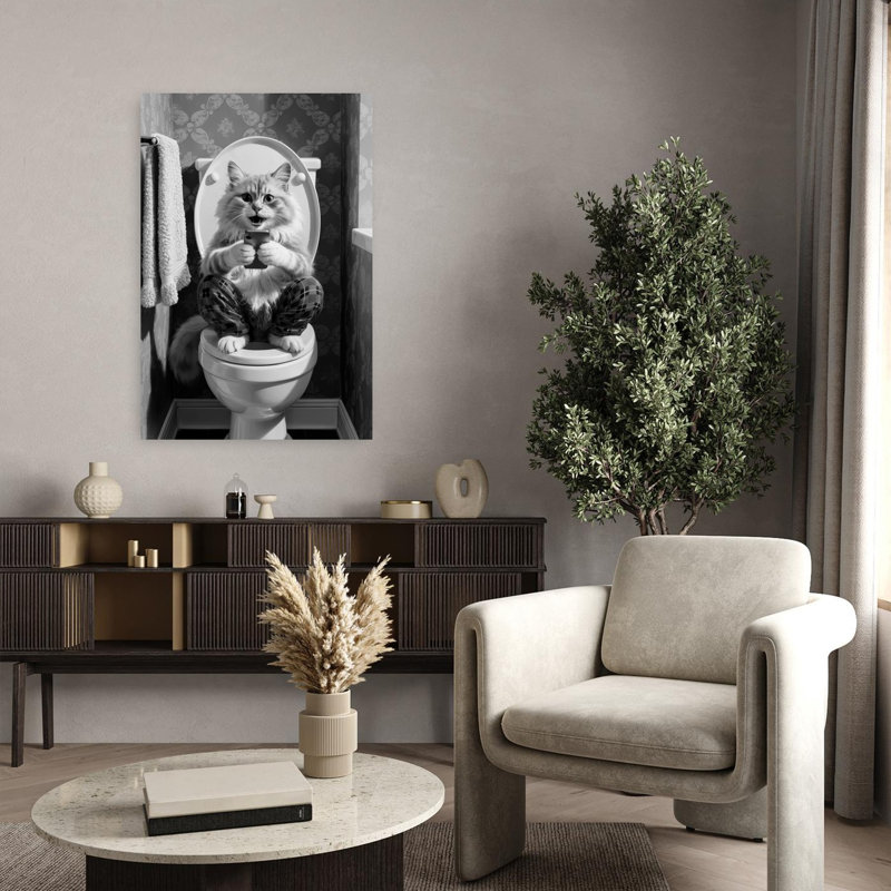 Art mural contemporain fantaisiste, H 36 po x l 24 po