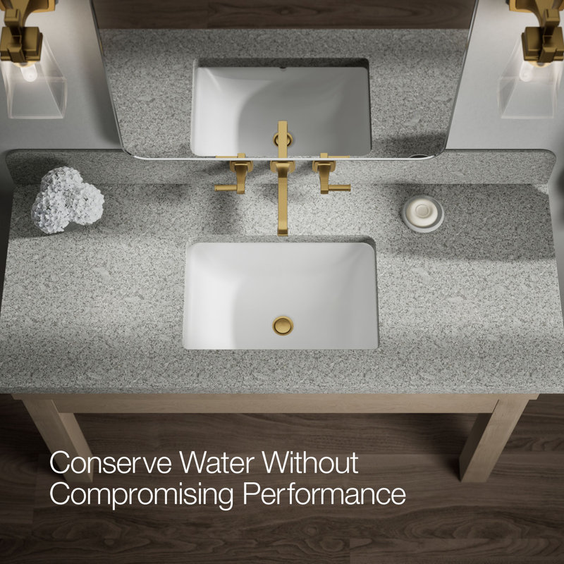 Riff Wall-Mount Bathroom Sink Faucet Trim, Vibrant Brushed Moderne Brass