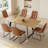 Modern Kitchen Dining Set, Extendable Dining Table with Upholstered Dining Chairs-119358122-119358124