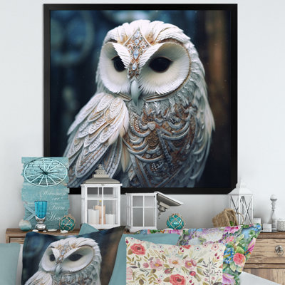 " White Owl's Wise Gaze "