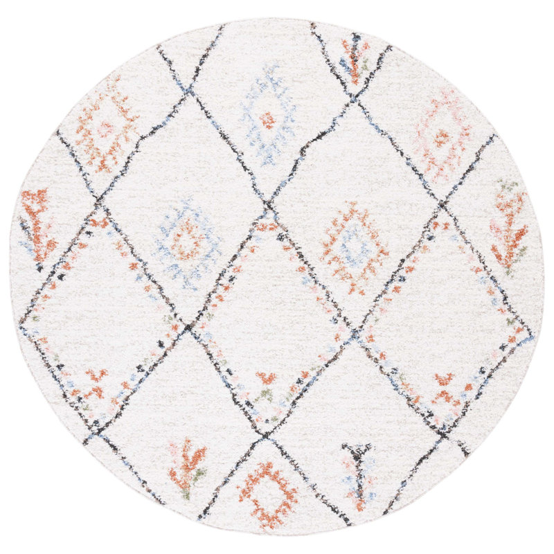 Chapel Performance Geometric Rug, Round 6'7"