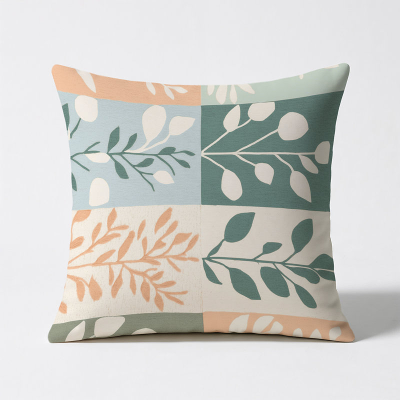 Vine Tapestry Indoor And Outdoor Throw Pillow, Square 20"