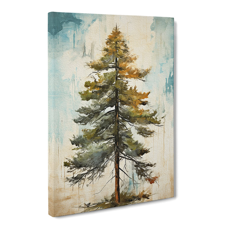 Pine Tree Abstract No.2 - Wrapped Canvas, 50cm H x 35cm W x 3cm D
