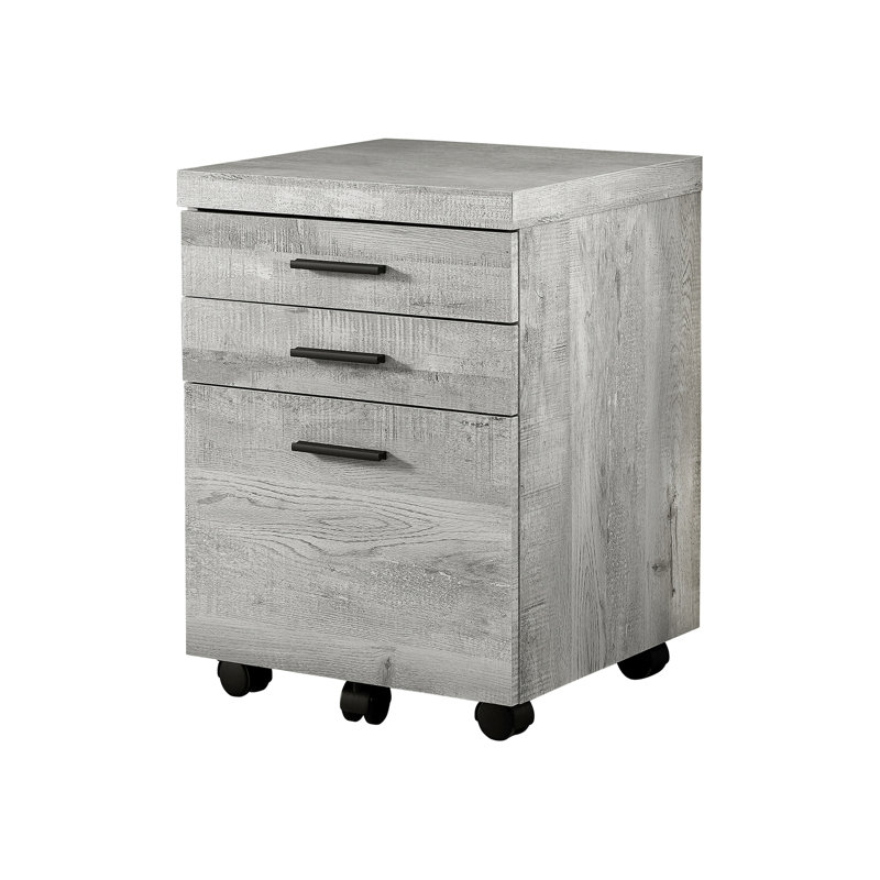 Classeur à roulettes de bureau avec stratifié gris et tiroirs de rangement