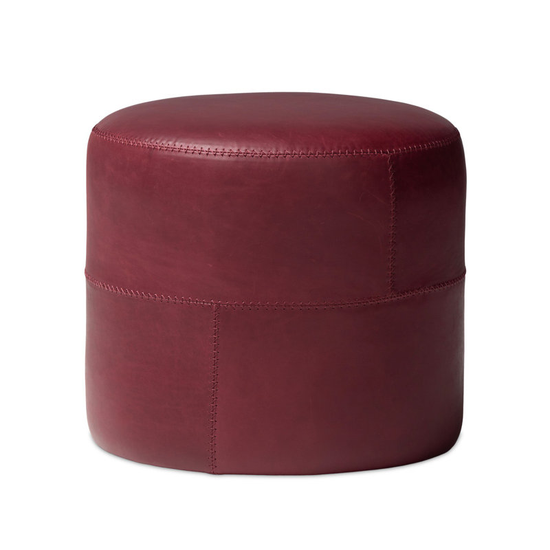 Camino Cylinder Ottoman, Dulane Burgundy