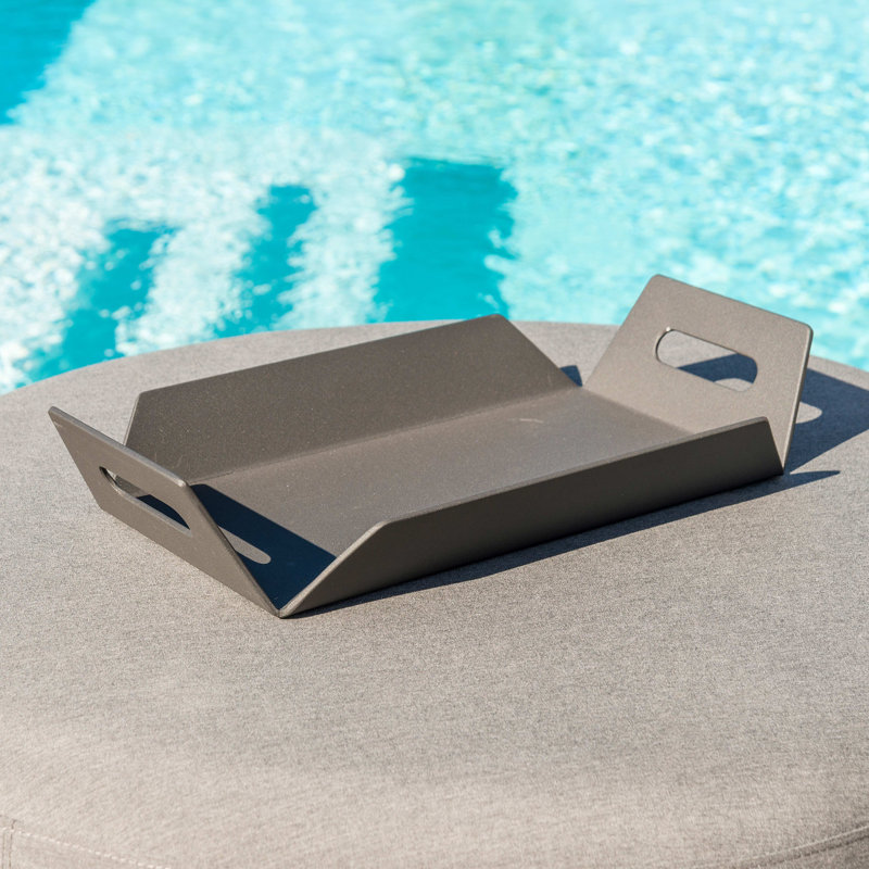 Kumar Outdoor Fabric Aluminium Table Tray, Grey