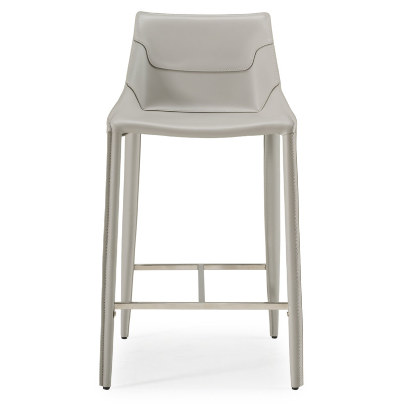 Tabouret de comptoir de 26 po Kenyae, Gris clair