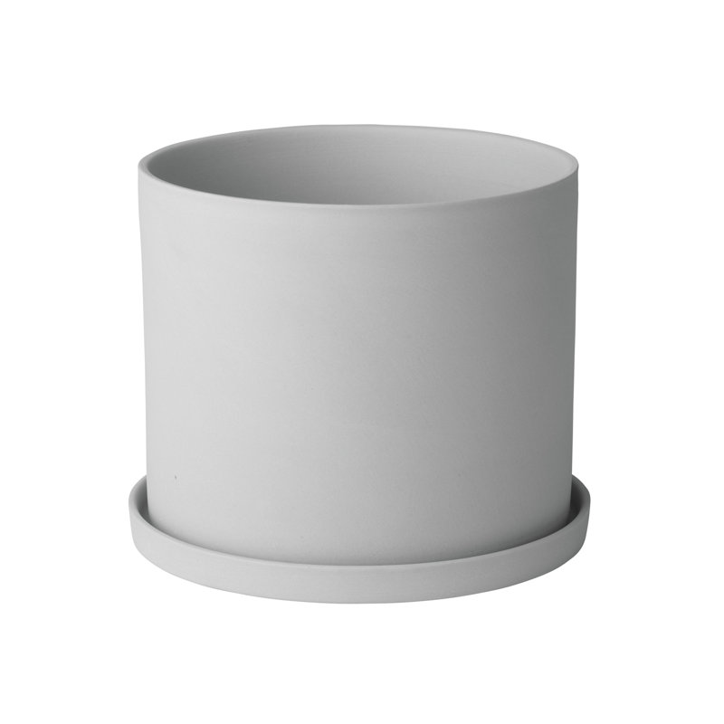NONA Porcelain Herb Pot Planter Set - 2 piece,  Micro Chip, 4.9'' H x 5.9'' D