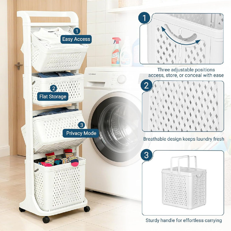 Plastic Laundry Cart