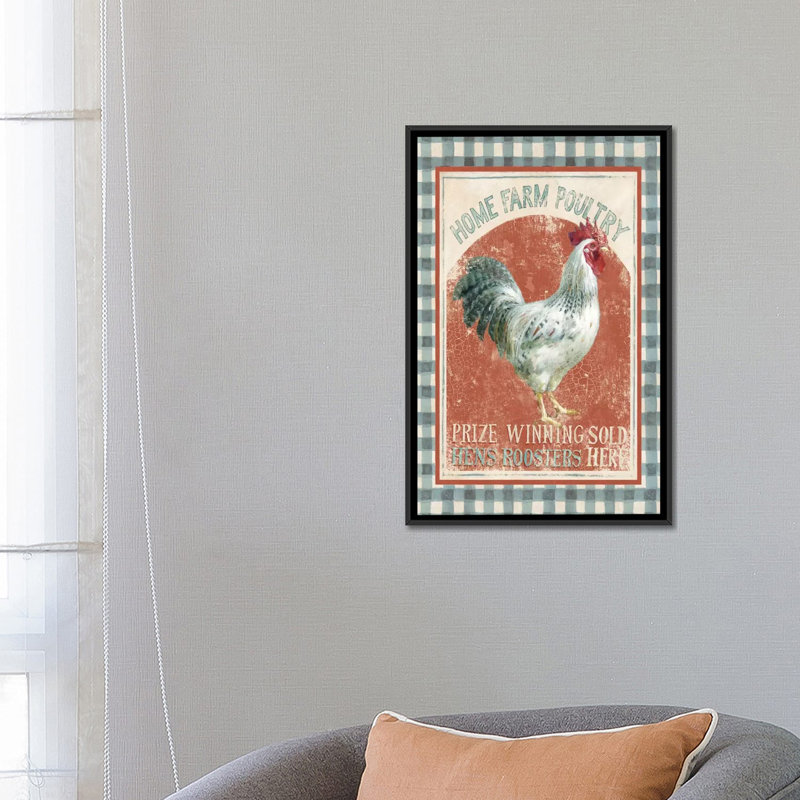 « farm nostalgie viii », impression sur toile tendue, H 26 po x l 18 po x P 1,5 po, Toile avec cadre noir, Pas de tapis