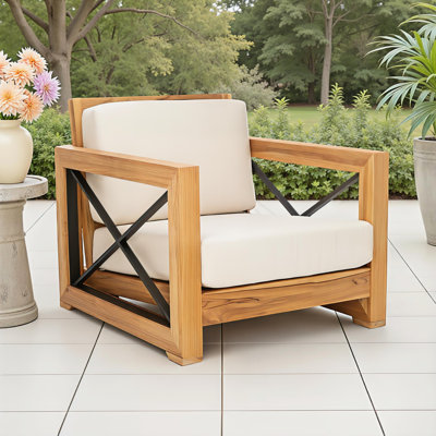 Zariah Teak Outdoor Lounge Chair