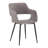 Bottlebrush Mid-Century Dining Accent Chair with Open Back in Fabric Upholstery, Steel, and Plywood-220441182