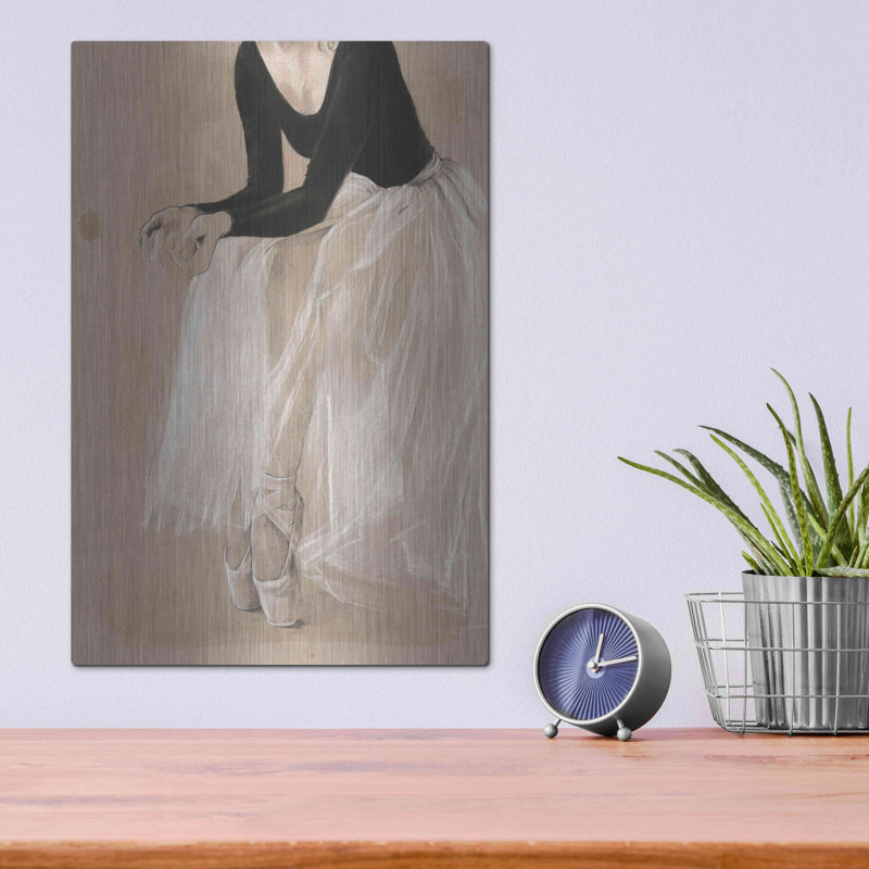 «Ballet Study I» par Jennifer Paxton - Peinture sur métal sans cadre, H 16 po x l 12 po x P 0,13 po