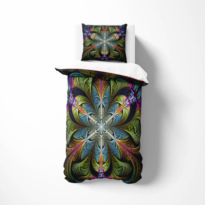 Bedding Sets Polyester Box Stitch Floral Duvet Cover & Insert