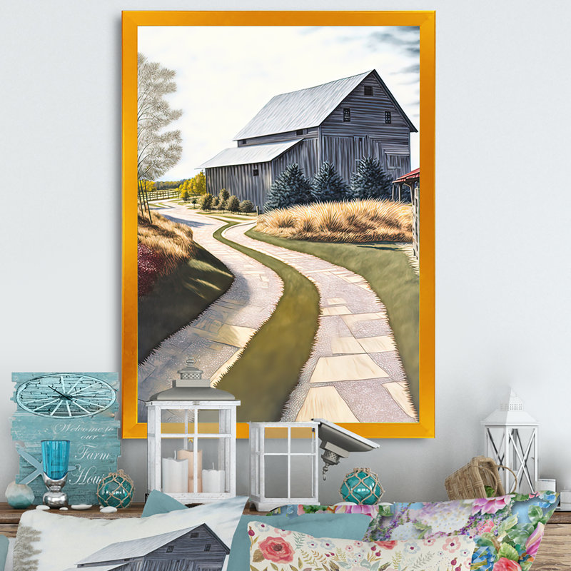 Archak charmant chalet dans le pays II - ferme / campagne toile Art mural, H 32 po x l 16 po x P 1 po