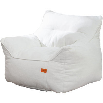 Comfortable Single Sofa (Beige), Skin Friendly Fabric+Soft Foam Filler, Convenient Storage In Side Pockets, Convenient Movement Of Sofa Handle