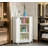 Bathroom Cabinet Triangle Corner Storage Cabinet with Adjustable Shelf Modern Style MDF Board 