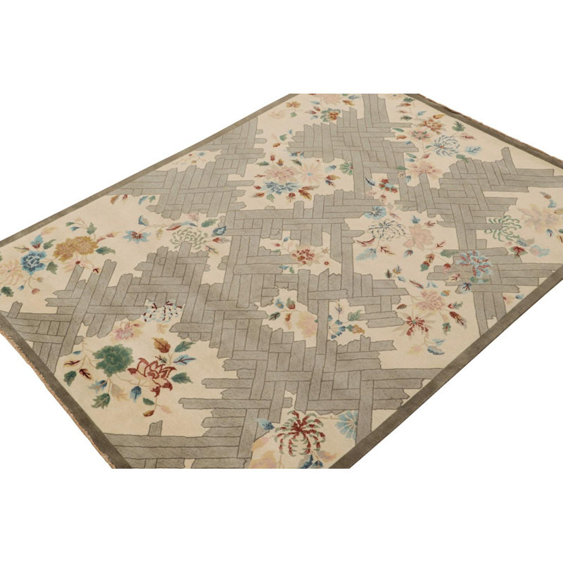 Handmade Wool Area Rug, Rectangle 7'8" x 10'3"