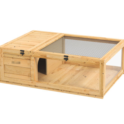 Wooden Reptile Habitat: Indoor & Outdoor For Turtles, Lizards, Geckos. Safe Secure, With Viewing Facilities Lizard House - Yellow, Stable Structure Comfort