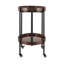Chariot-bar ovale avec 2 tablettes