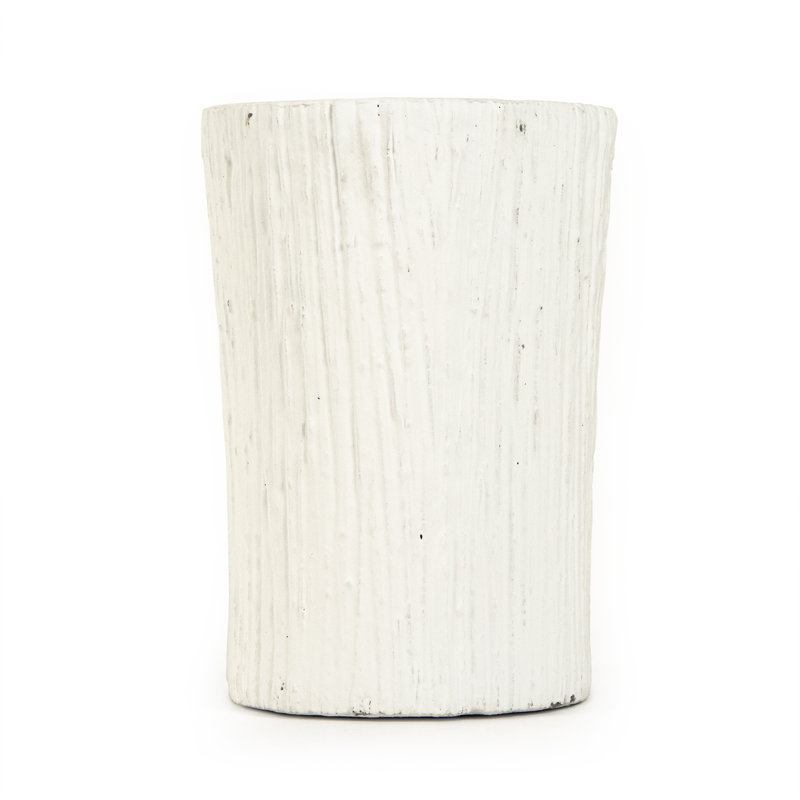 Zahra Handmade Cement Table Vase, 11.5" H x 8" W x 8" D