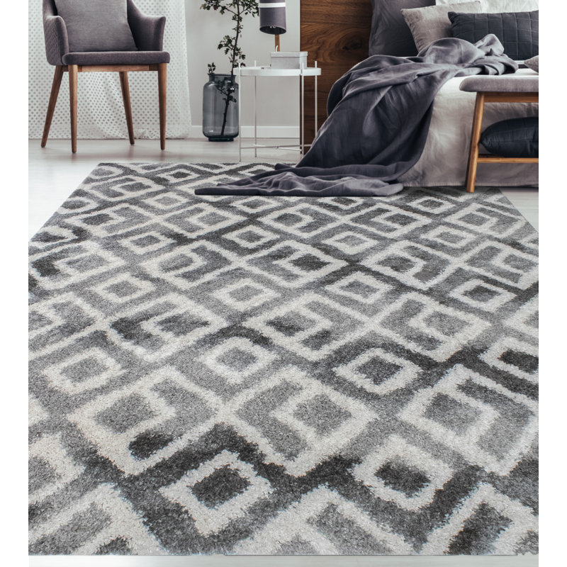 Asay Geometric Indoor Rug, Rectangle 8'9" x 12'2"