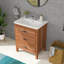 Plateau de meuble-lavabo simple en céramique 28 po avec lavabo 28 po