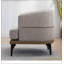 Fauteuil demi-tonneau moderne avec accoudoirs rembourrés-290685163