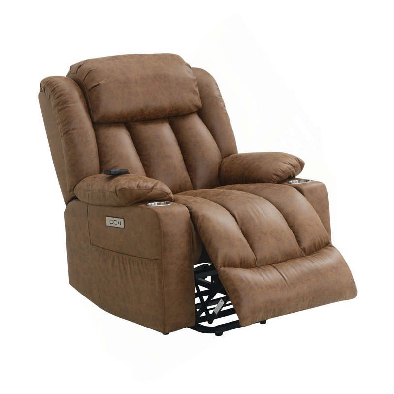 Fauteuil inclinable électrique avec massage et chauffage Brown