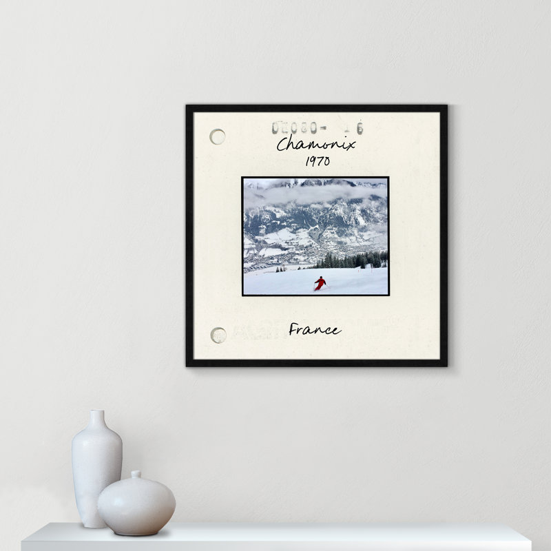 Chamonix par CAD Designs, 27.5'' W x 27.5'' H, Framed Print, Black Woodgrain