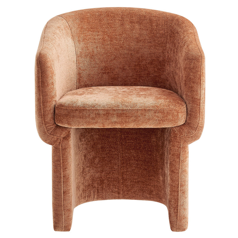 Verity Chenille Dining Armchair, Rust
