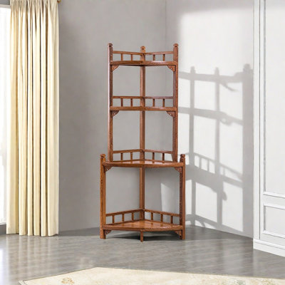 Chinese Style Corner Bookcase
